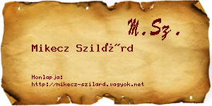 Mikecz Szilárd névjegykártya