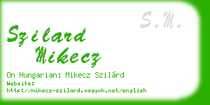 szilard mikecz business card