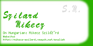 szilard mikecz business card